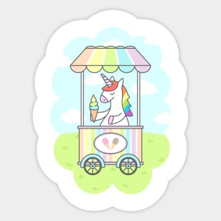 Unicorn Ice Cream Sticker